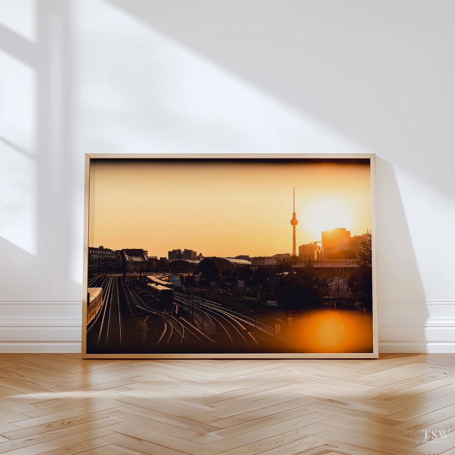 Berlin Rail Sunset & TV Tower - The Story Wall -