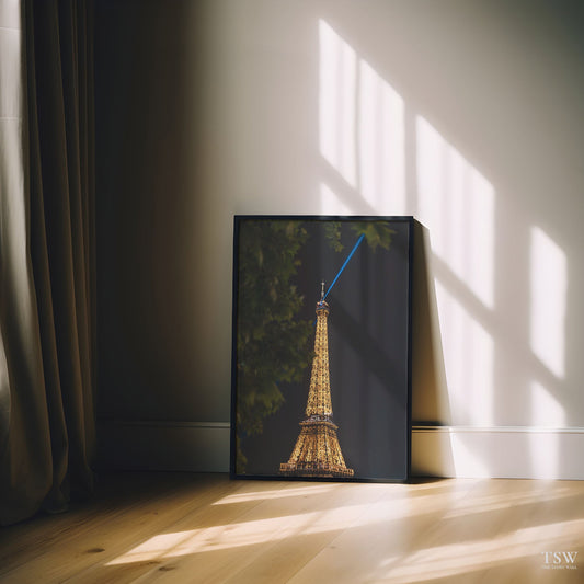 Eiffel Tower Blue Beam, Paris - The Story Wall -