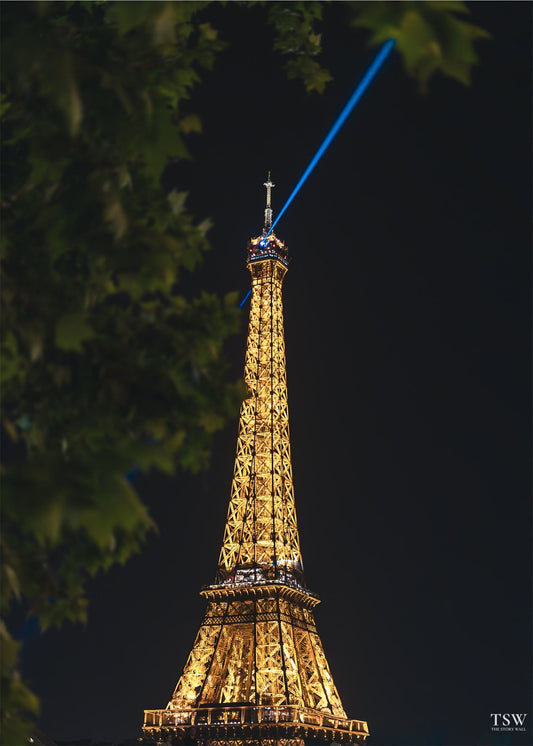 Eiffel Tower Blue Beam, Paris - The Story Wall -