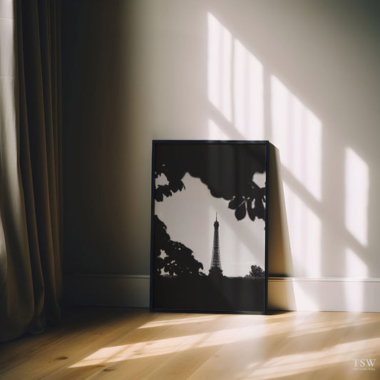 Eiffel Tower in Black & White, Paris - The Story Wall -