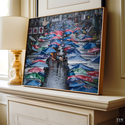 Ladies Market Rain, Hong Kong - The Story Wall -