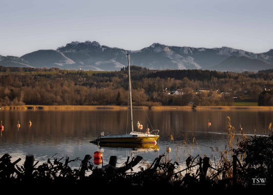 Simsee & Alps Horizon, Bavaria - The Story Wall -