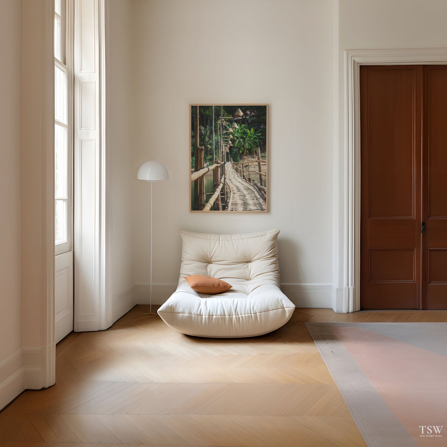 Bamboo Bridge, Luang Prabang - The Story Wall - 