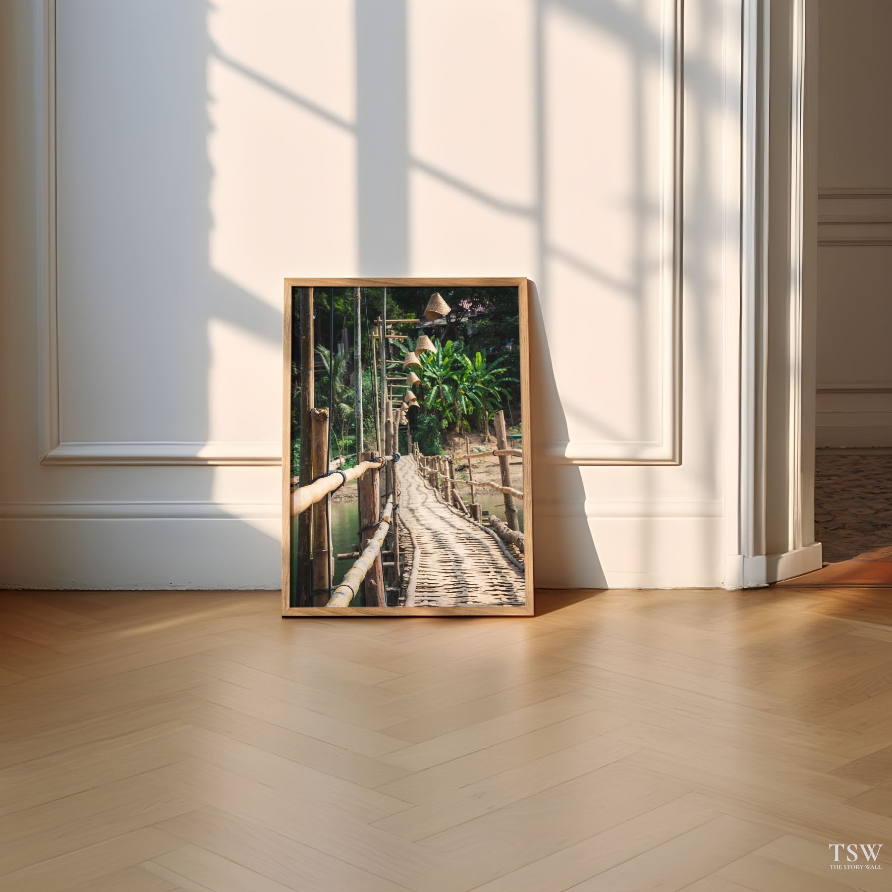 Bamboo Bridge, Luang Prabang - The Story Wall - 