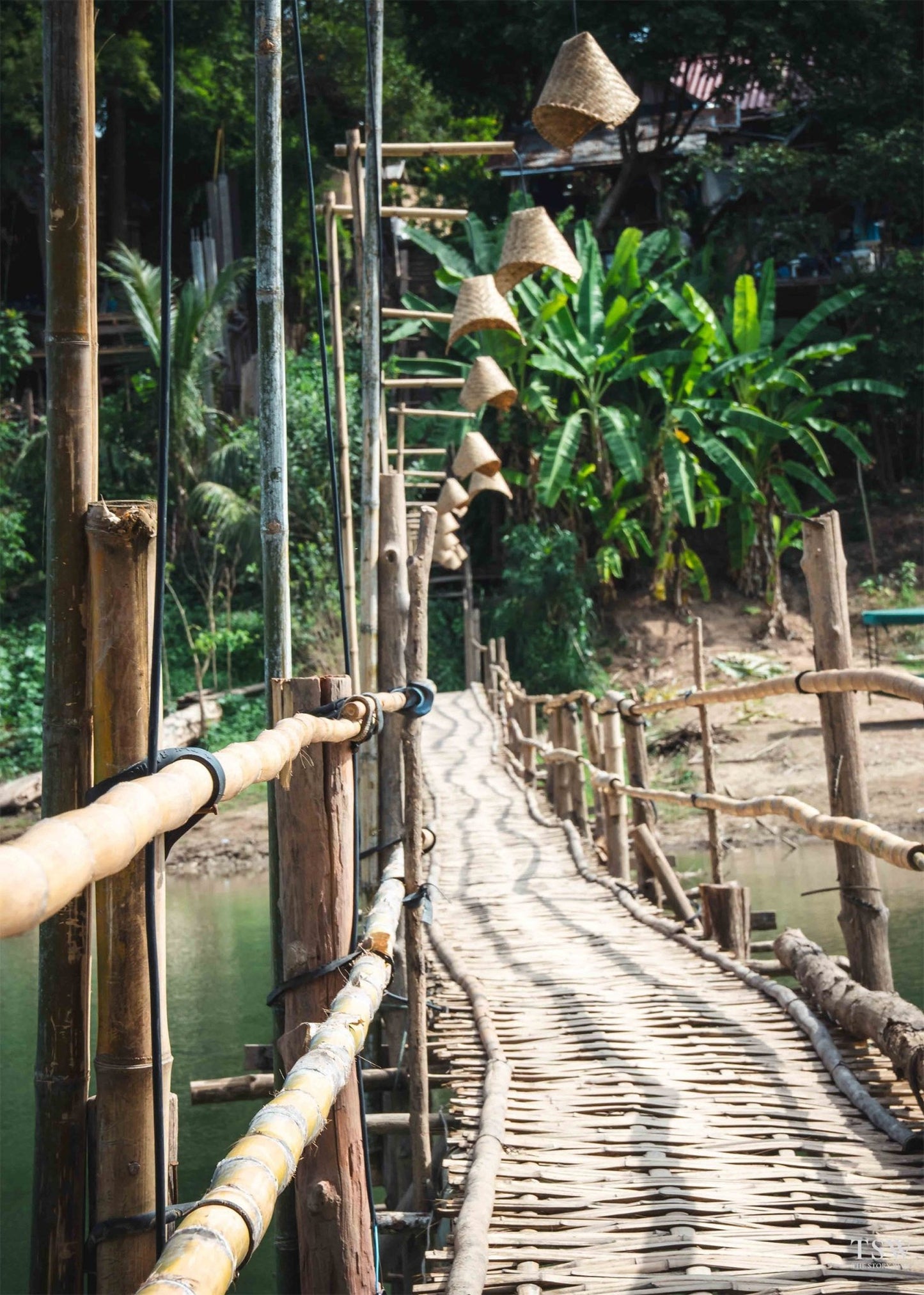Bamboo Bridge, Luang Prabang - The Story Wall - 