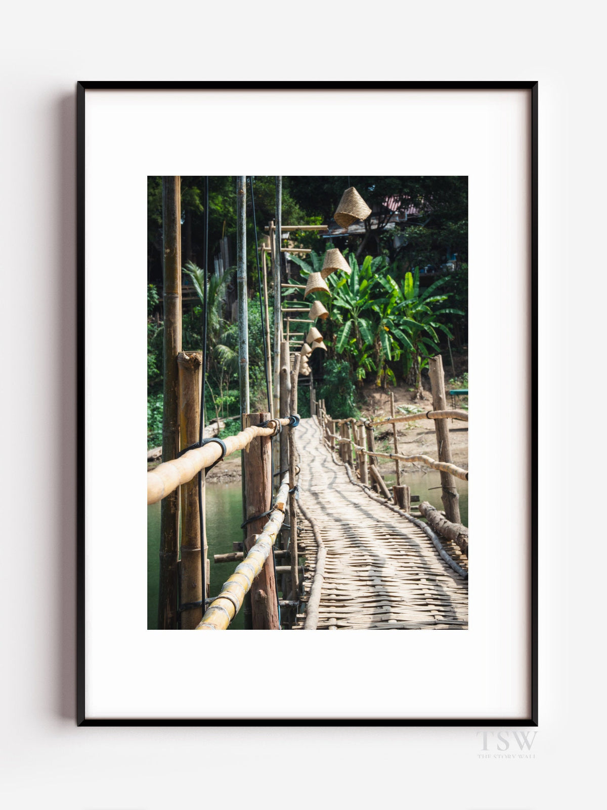 Bamboo Bridge, Luang Prabang - The Story Wall - 