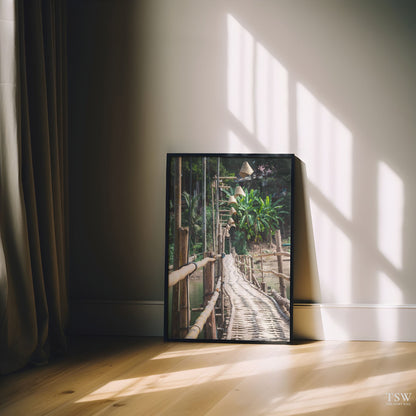 Bamboo Bridge, Luang Prabang - The Story Wall - 