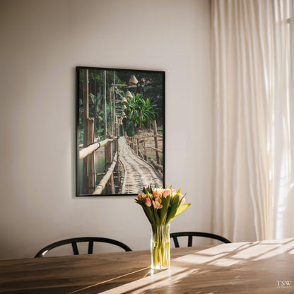 Bamboo Bridge, Luang Prabang - The Story Wall - 