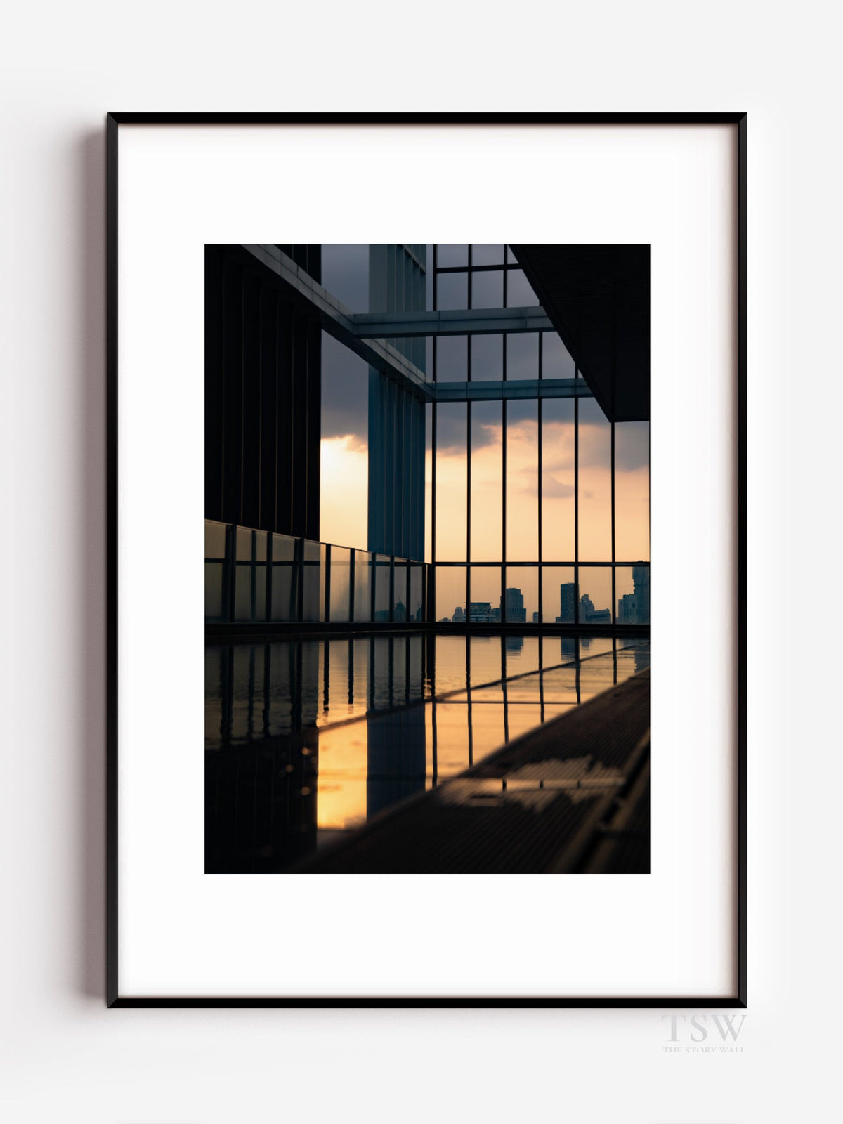 Bangkok Rooftop Sunset - The Story Wall - 