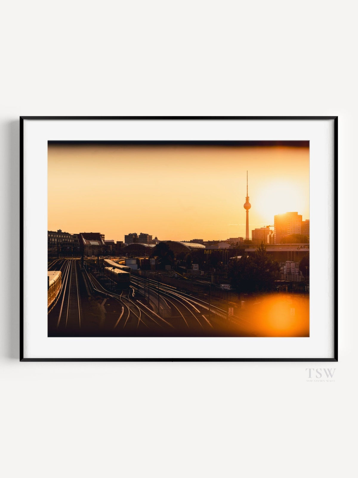 Berlin Rail Sunset & TV Tower - The Story Wall - 