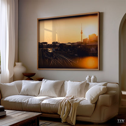 Berlin Rail Sunset & TV Tower - The Story Wall - 