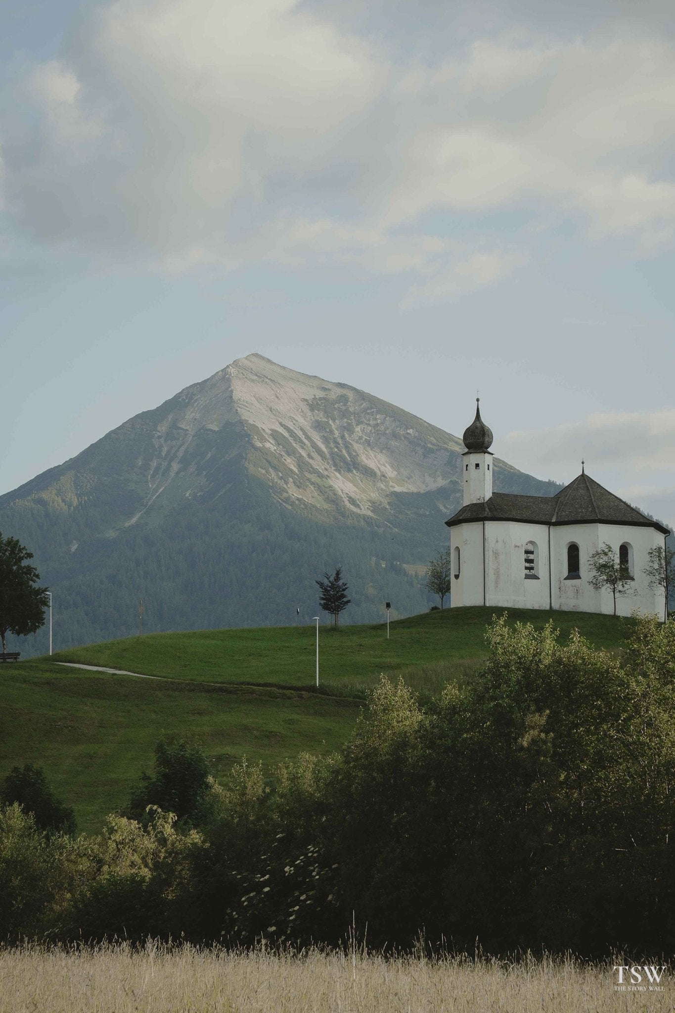 Church in the Tirol Alps - The Story Wall - 