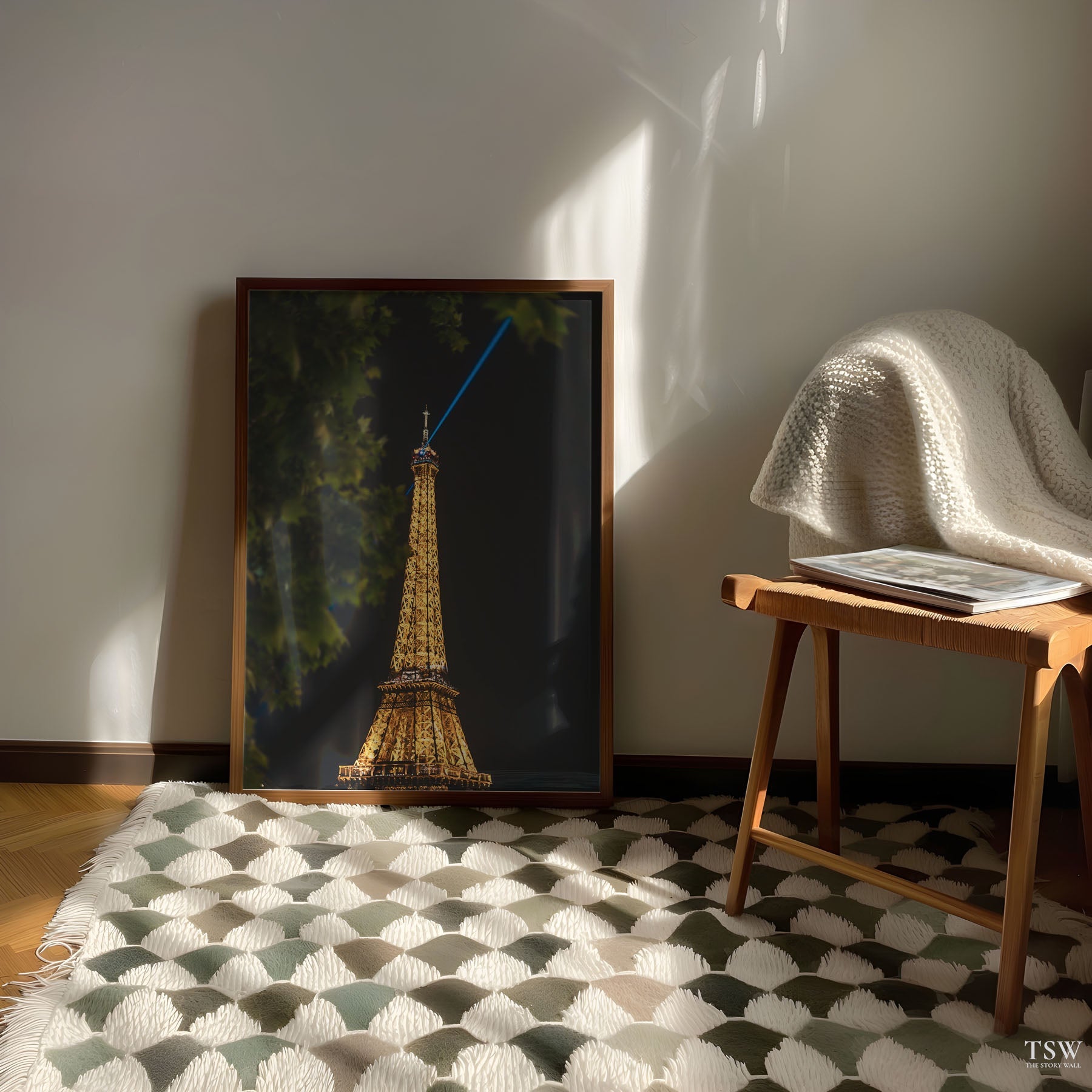 Eiffel Tower Blue Beam, Paris - The Story Wall - 