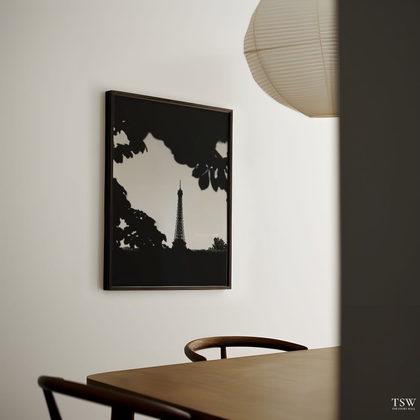 Eiffel Tower in Black & White, Paris - The Story Wall - 