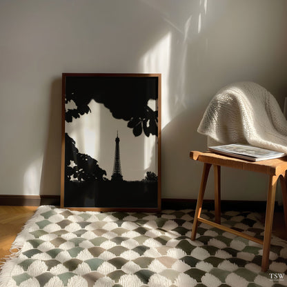 Eiffel Tower in Black & White, Paris - The Story Wall - 