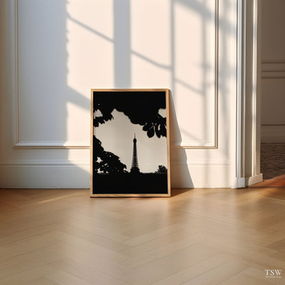 Eiffel Tower in Black & White, Paris - The Story Wall - 