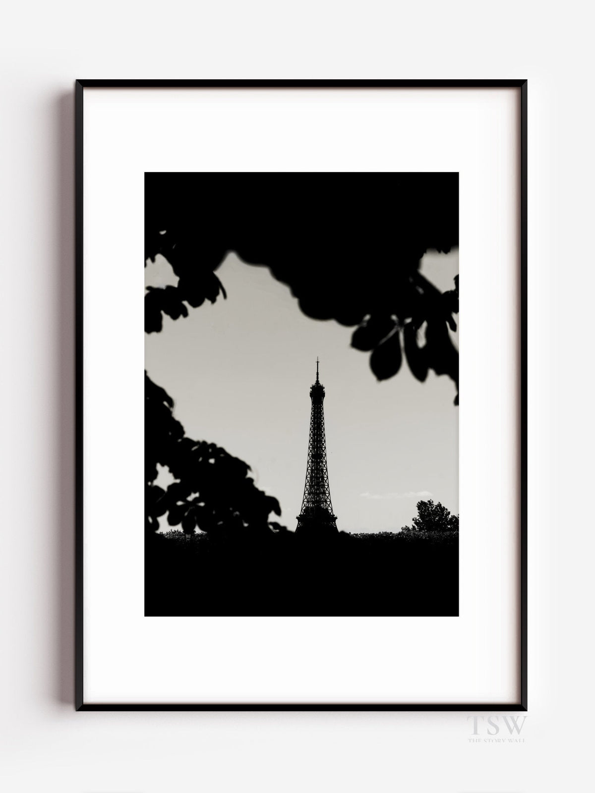 Eiffel Tower in Black & White, Paris - The Story Wall - 