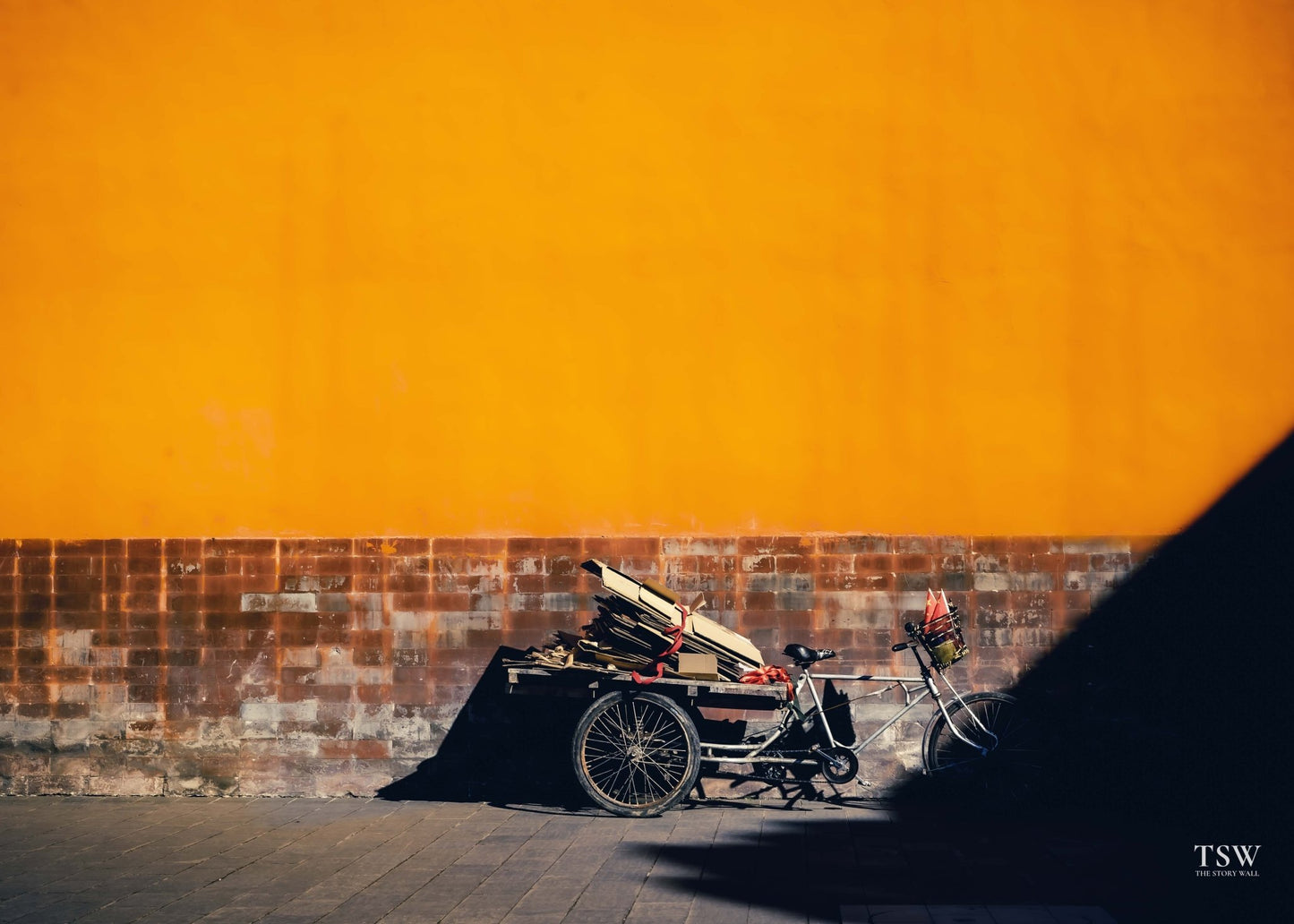 Forbidden City Wall & Bicycle, Beijing - The Story Wall - 