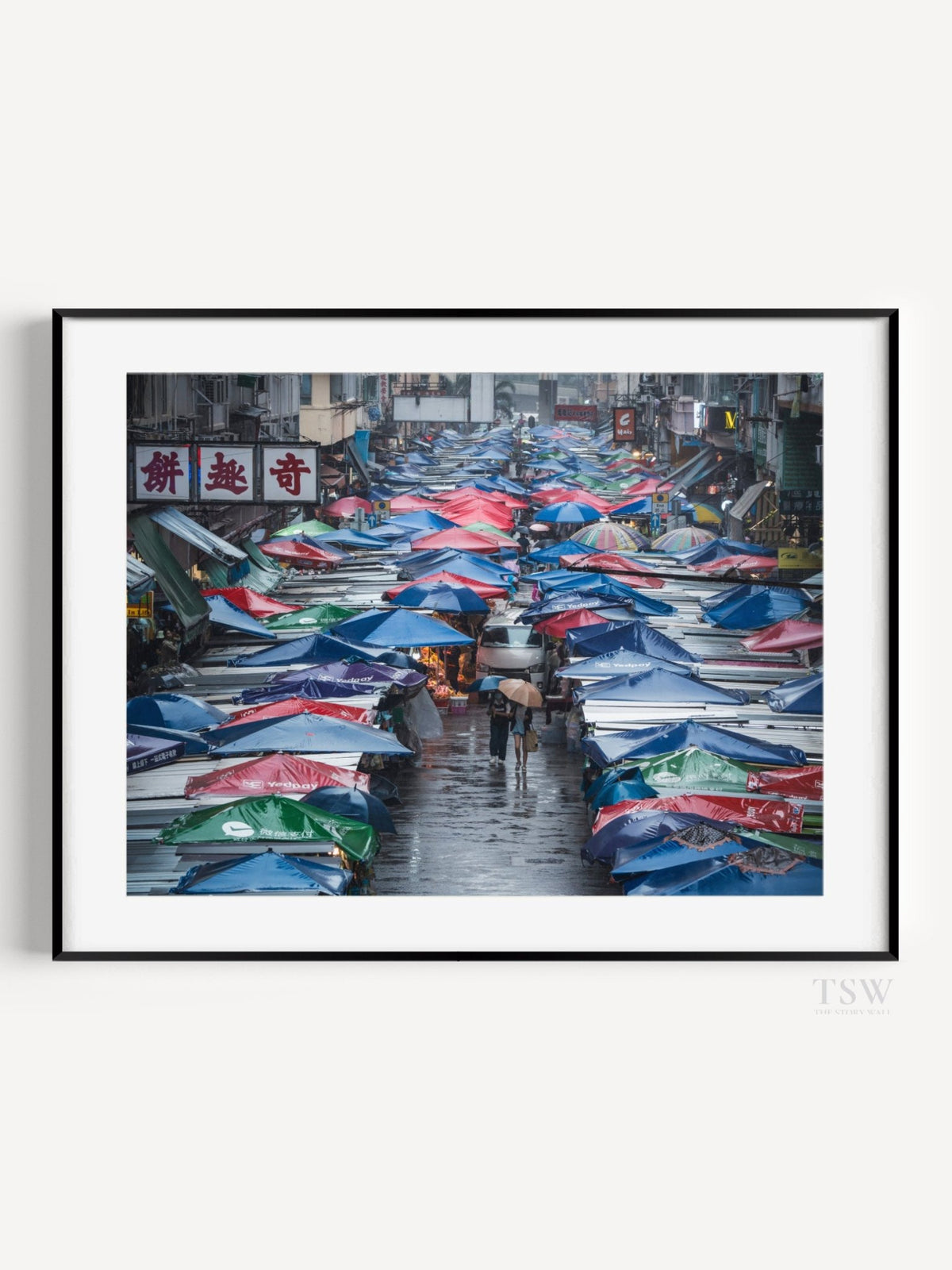 Ladies Market Rain, Hong Kong - The Story Wall - 