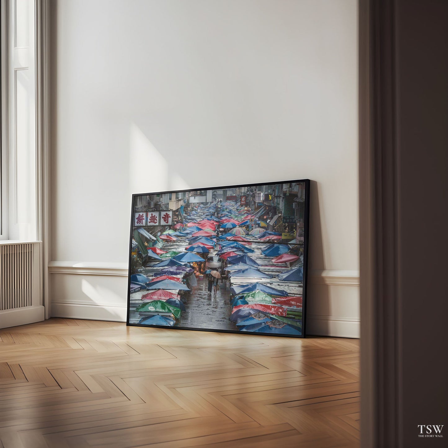 Ladies Market Rain, Hong Kong - The Story Wall - 