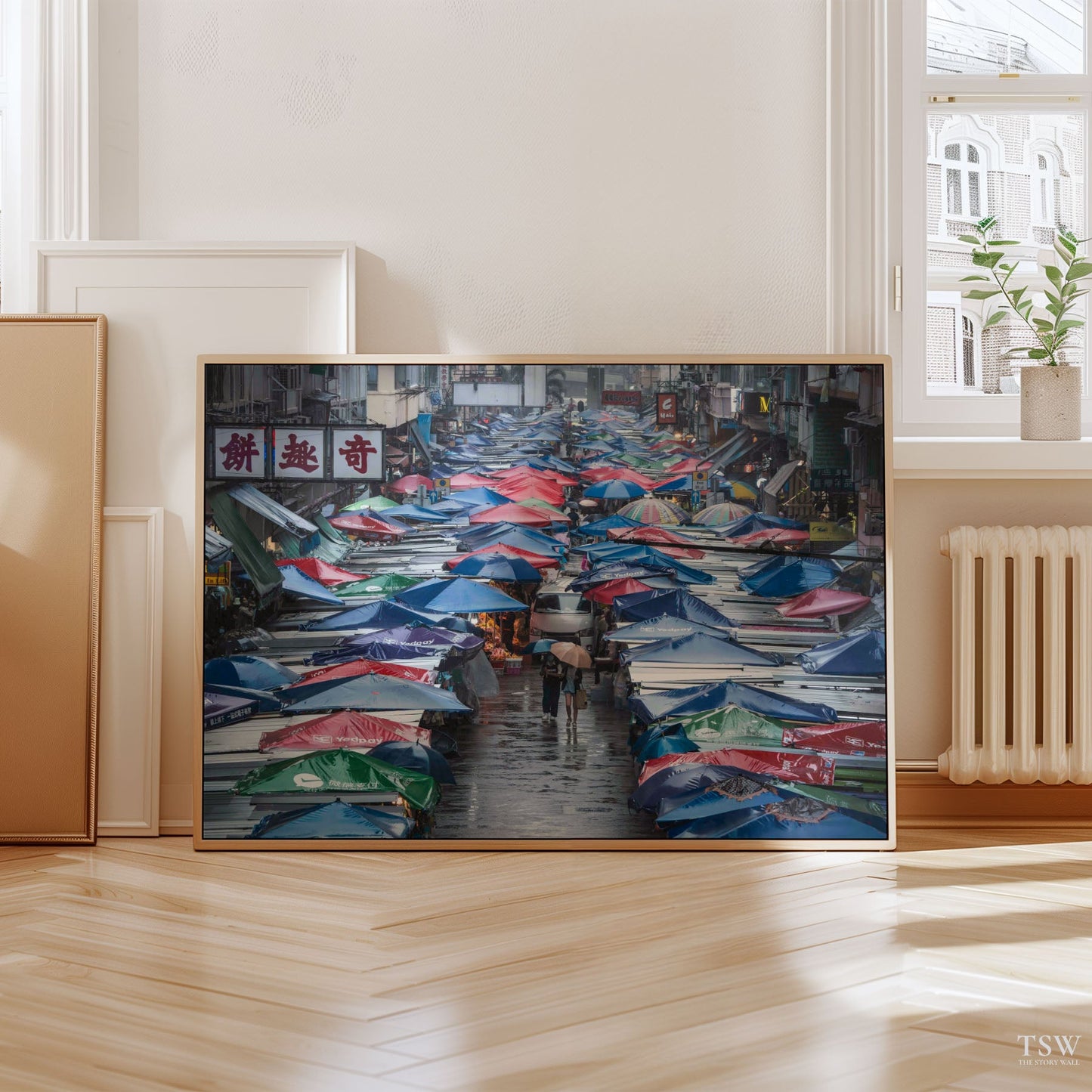 Ladies Market Rain, Hong Kong - The Story Wall - 