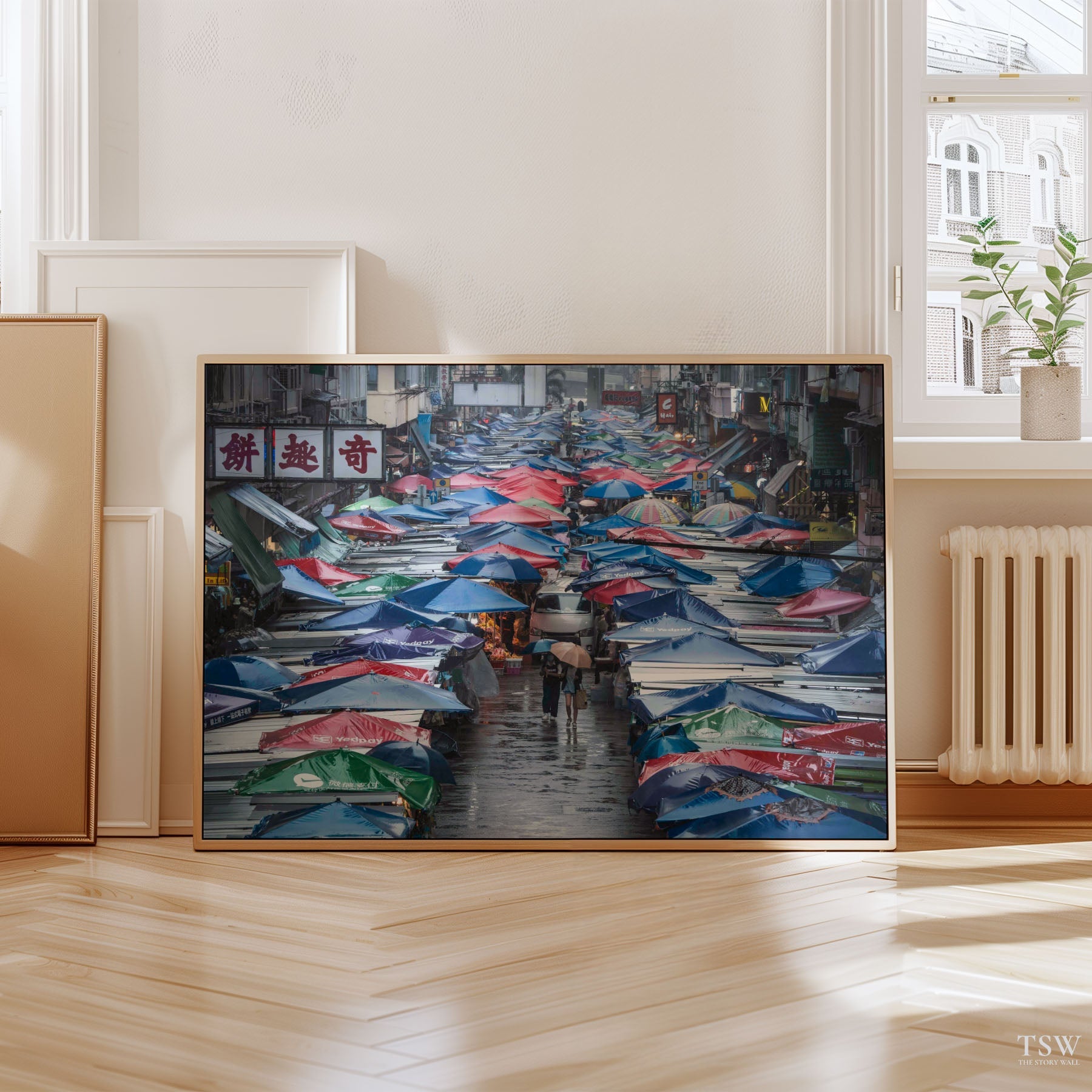 Ladies Market Rain, Hong Kong - The Story Wall - 
