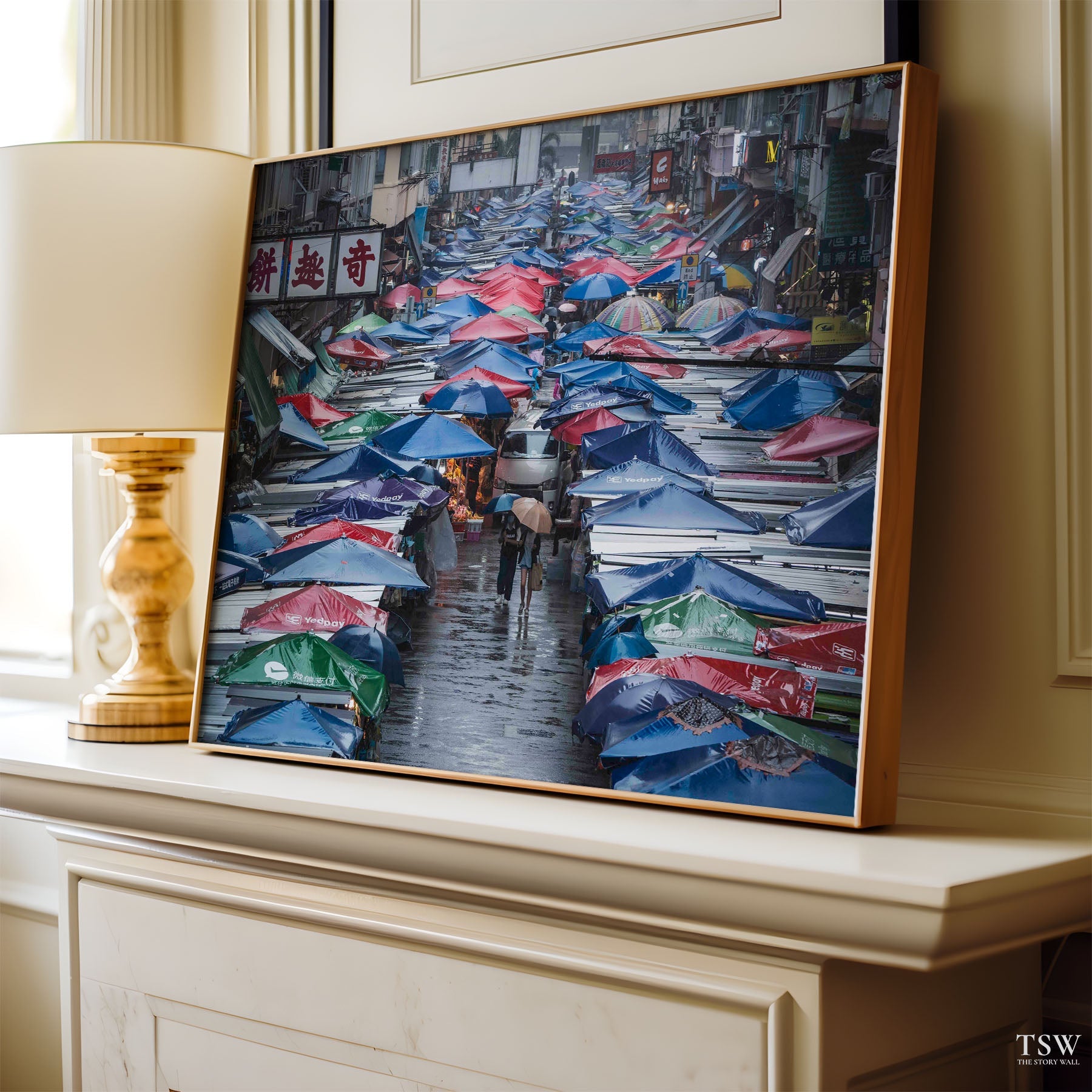 Ladies Market Rain, Hong Kong - The Story Wall - 