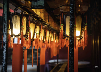 Man Mo Temple Lights, Hong Kong - The Story Wall - 