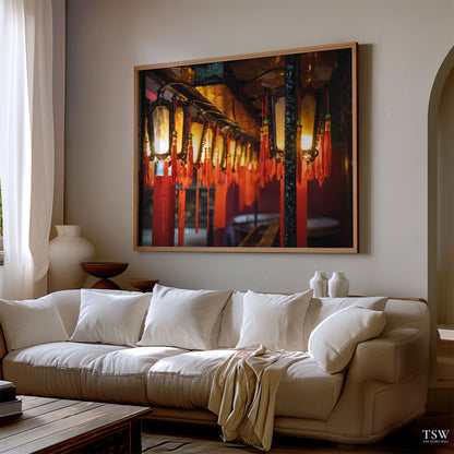 Man Mo Temple Lights, Hong Kong - The Story Wall - 