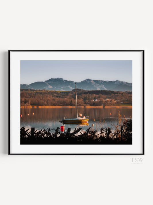 Simsee & Alps Horizon, Bavaria - The Story Wall - 