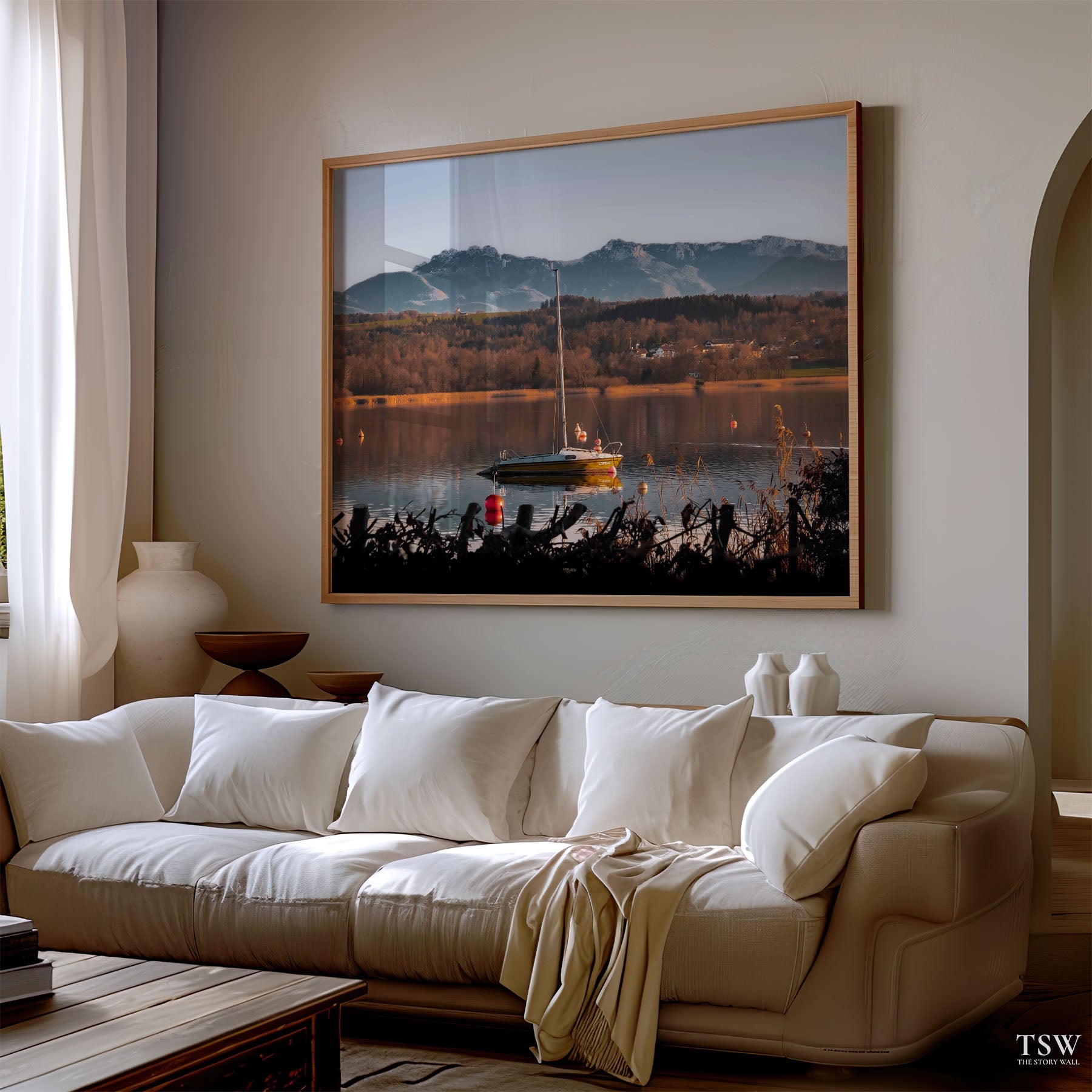 Simsee & Alps Horizon, Bavaria - The Story Wall - 