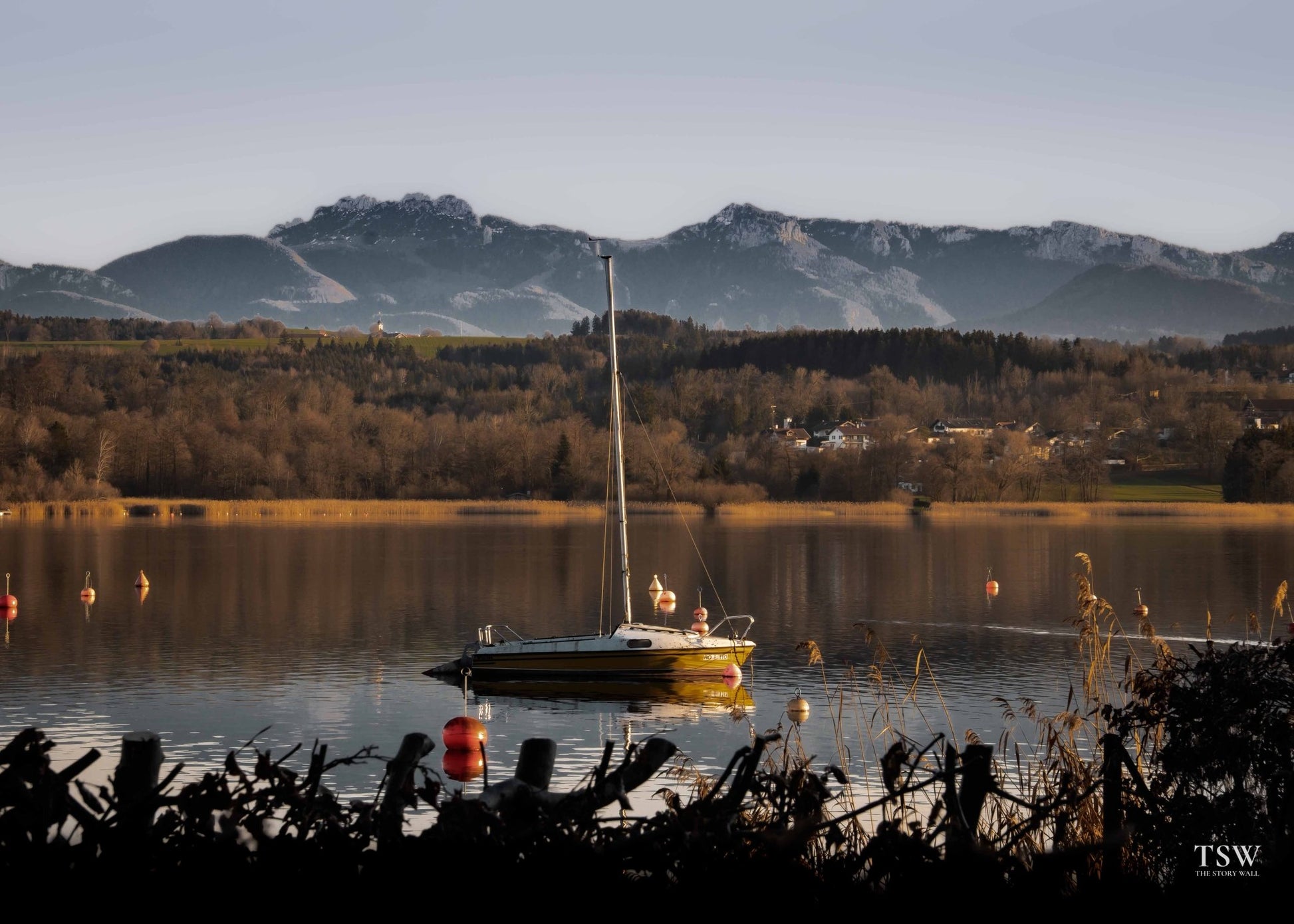 Simsee & Alps Horizon, Bavaria - The Story Wall - 