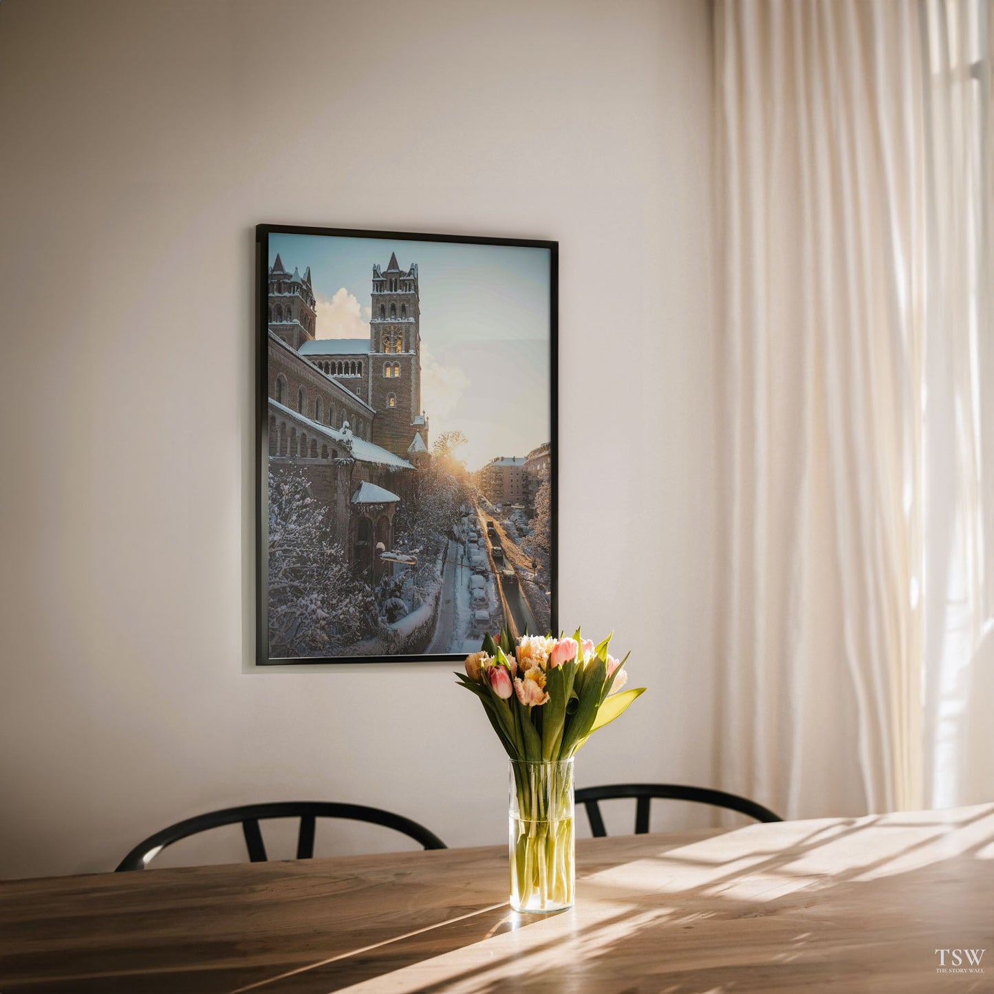 Winter Sunset, Munich - The Story Wall - 