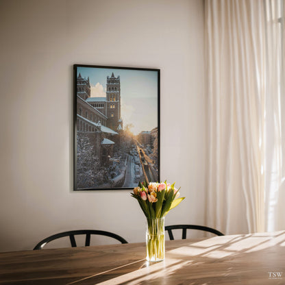 Winter Sunset, Munich - The Story Wall - 