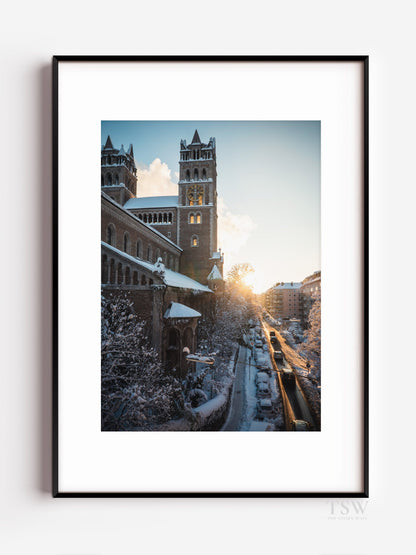 Winter Sunset, Munich - The Story Wall - 