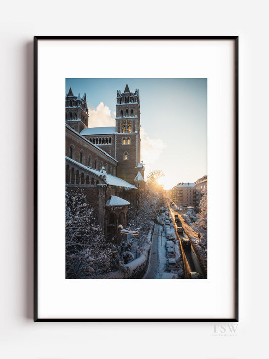 Winter Sunset, Munich - The Story Wall - 