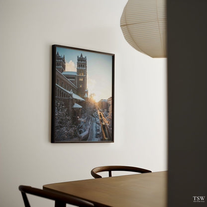 Winter Sunset, Munich - The Story Wall - 